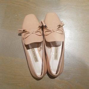 Zara patent leather loafers